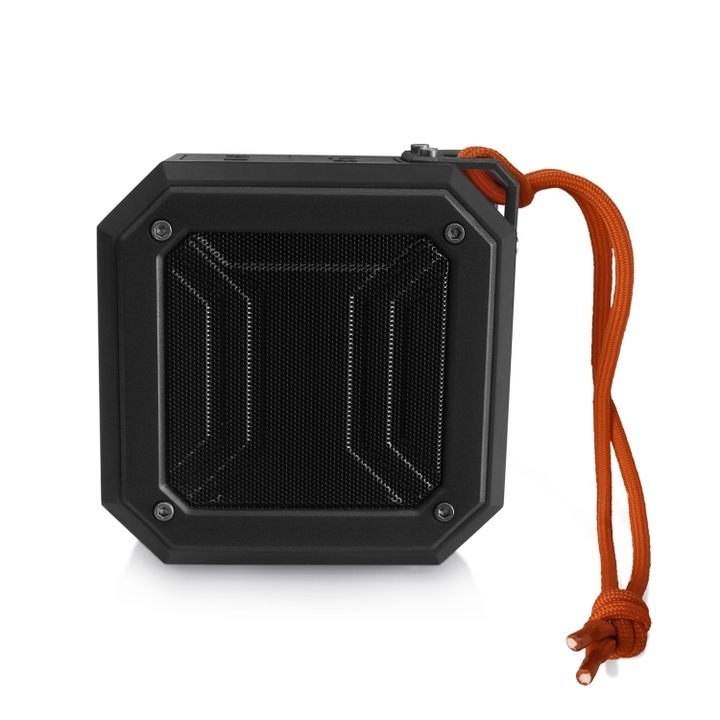 Boxa portabila Bluetooth, Mini difuzor TWS, Putere de 20W, rezistent la apa IPX5, breloc, Negru