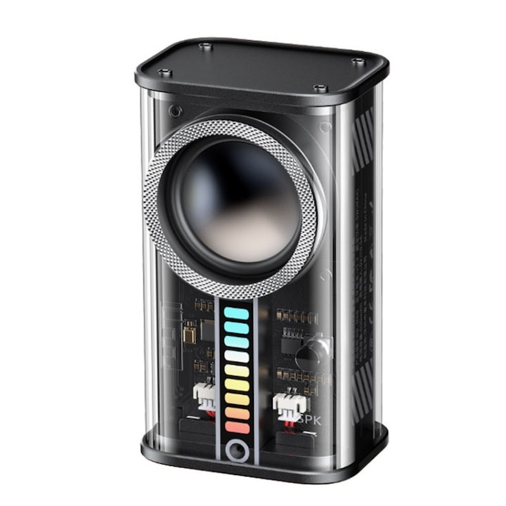 Boxa portabila T&G TG129, Bluetooth 5.0, Hands-free cu microfon, Suport card TF si Radio FM, Verde