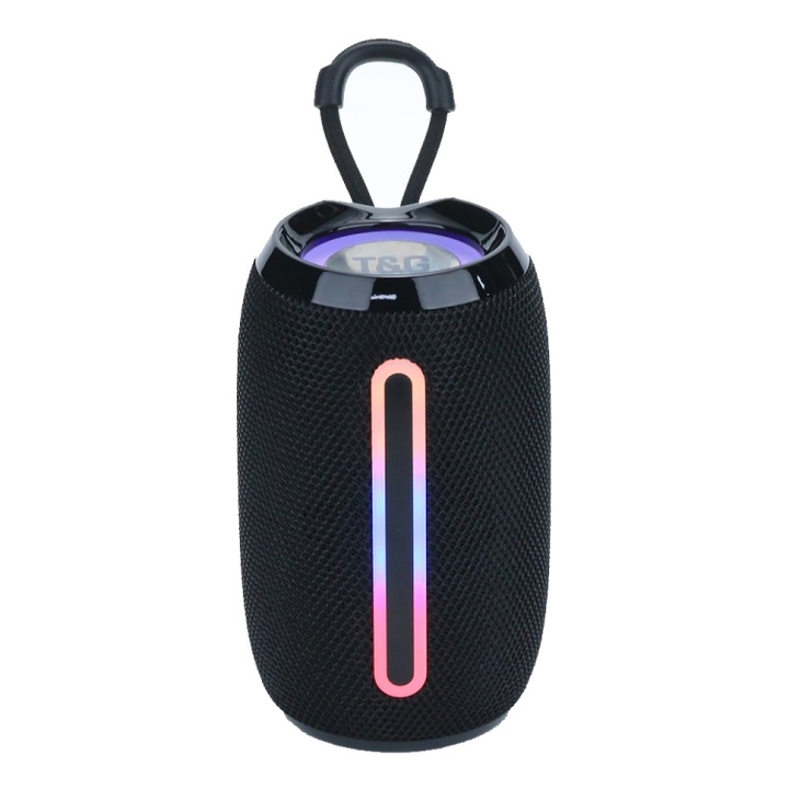 Boxa portabila Bluetooth, 10W RMS, Apeluri hands free, Radio FM, U Disk, Card TF, AUX, Gri Argintiu