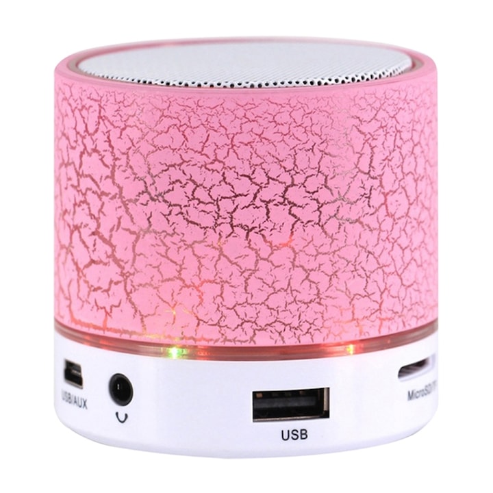 Boxa portabila, Bulldog francez, Bluetooth, USB, rosu