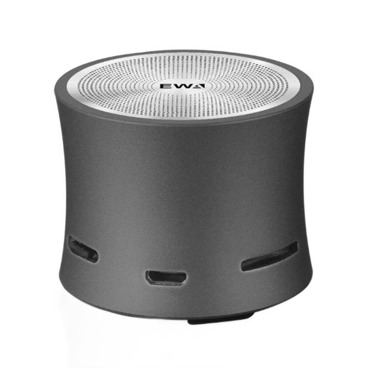 Boxa portabila Bluetooth, player MP3 04, metalic, intrare USB, stereo, multimedia, gri