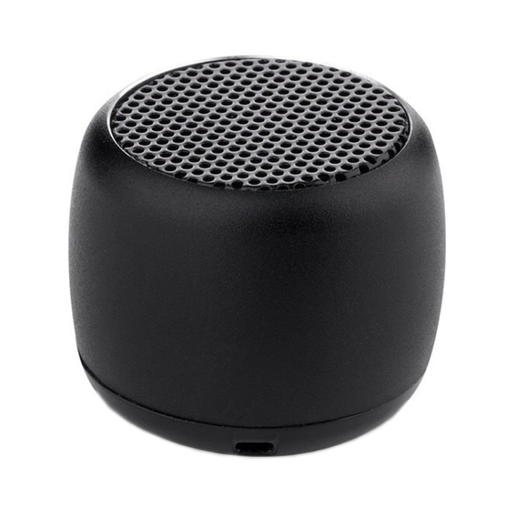 Boxa Portabila Bluetooth, Bluetooth 5.0, Sunet Surround 360°, Lumini RGB, suport pentru card TF, Design Compact, pentru desktop-uri, laptopuri, vehicule, OUYLAF, negru