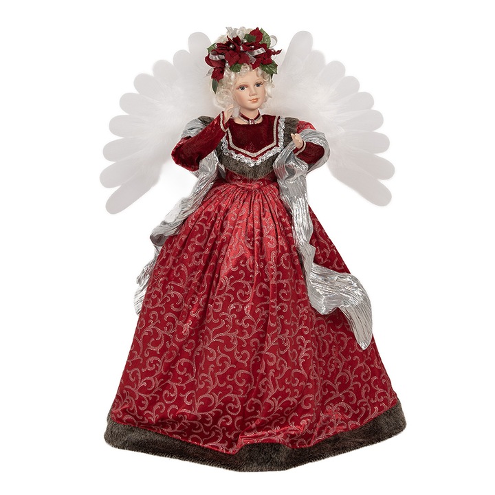 Figurina Inger textil polirasina cu led 60x40x86 cm