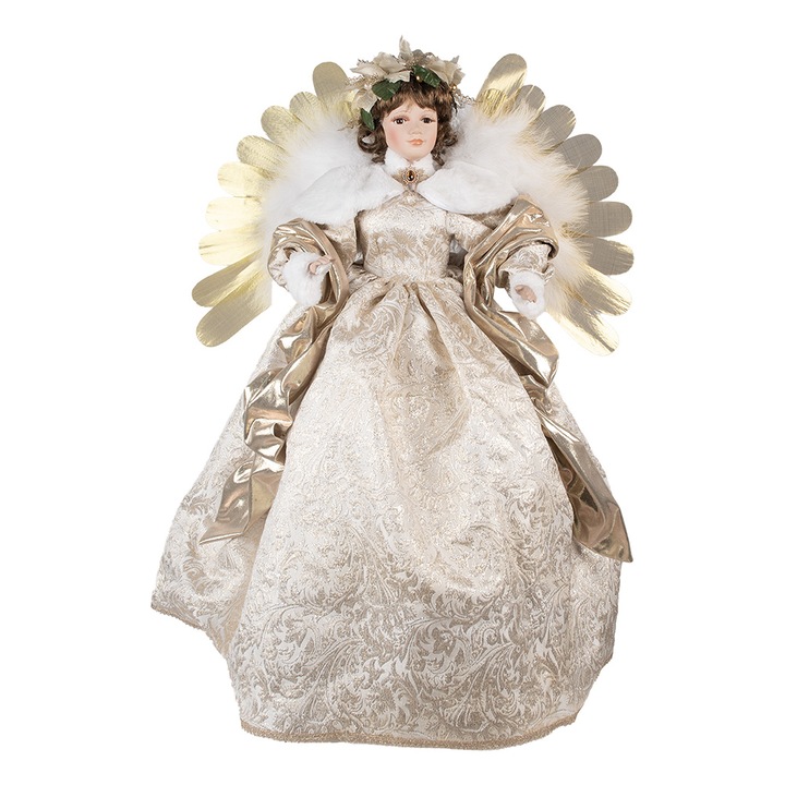 Figurina textil multicolor polirasina cu led 60x40x86 cm