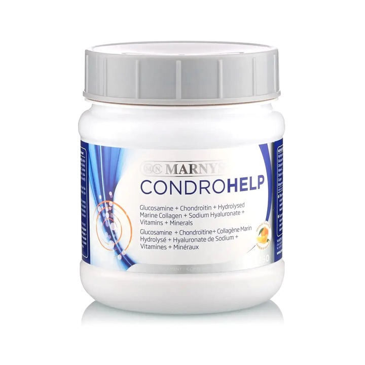 Condrohelp Cu Colagen Marin Hidrolizat 5000mg + Glucozamina + Condroitina + Acid Hialuic + Vitamina C + Cupru + Mangan, Formula Pentru Sistemul Osos, Articulatii, Tendoane, Cartilaje 350g