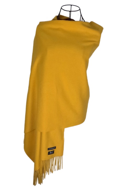 Дамски шал 24U, Жълт, 180 x 70 см