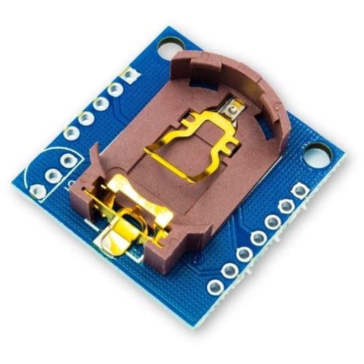 Modul, RTC DS1307, Compatibil cu Arduino, baterie, interfata I2C, 27 x 27 x 10 mm