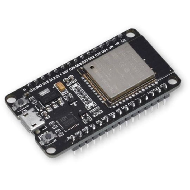 Microcontroler, ESP32S CH9102X, WiFi + Bluetooth, 30 pini GPIO, 51, 5 mm x 28, 3 mm x 15 mm