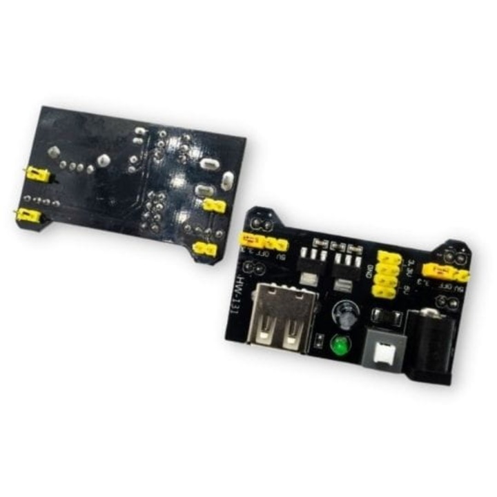 Modul de alimentare, MB102 / HW-131, dubla de alimentare, comutator on / off, LED indicator
