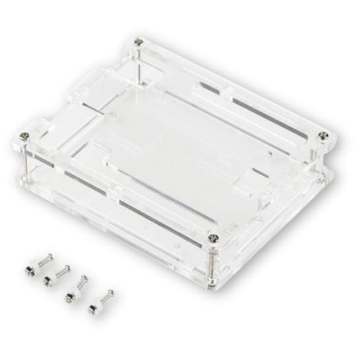 Carcasa, Arduino UNO R3, Autoasamblare, Protectie, Compatibil Arduino UNO R3, Transparent