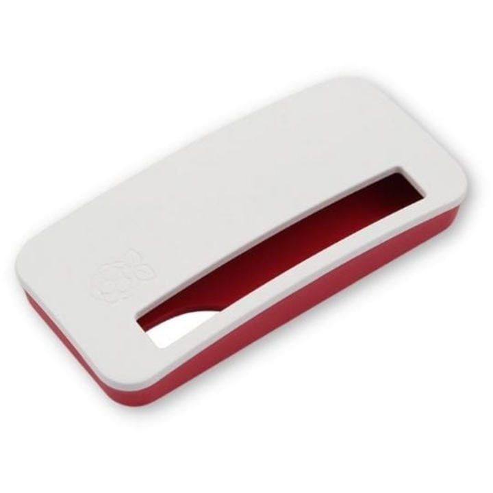 Carcasa, Raspberry Pi, Zero/Zero 2 W, Compatibila, Piese interschimbabile, 78x37x15 mm, alb, rosu