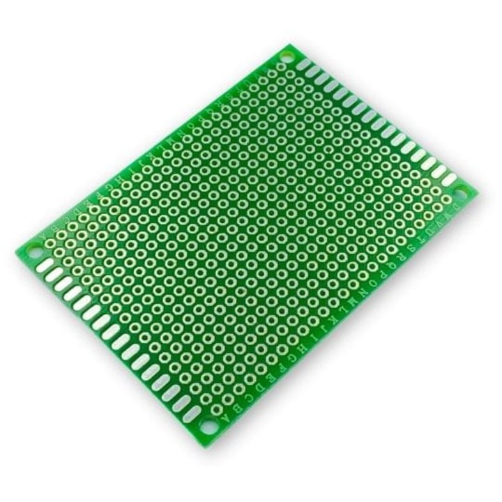 Placa universala, O singura fata, Componente lipite, 432 Campuri, 50x70x1, 6 mm, verde