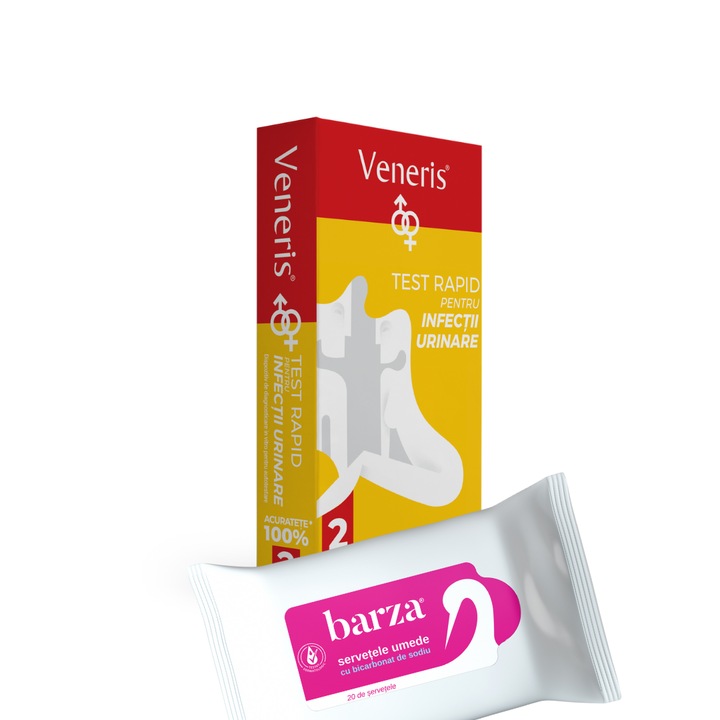 Pachet Test de infectii urinare Veneris + Servetele intime BARZA