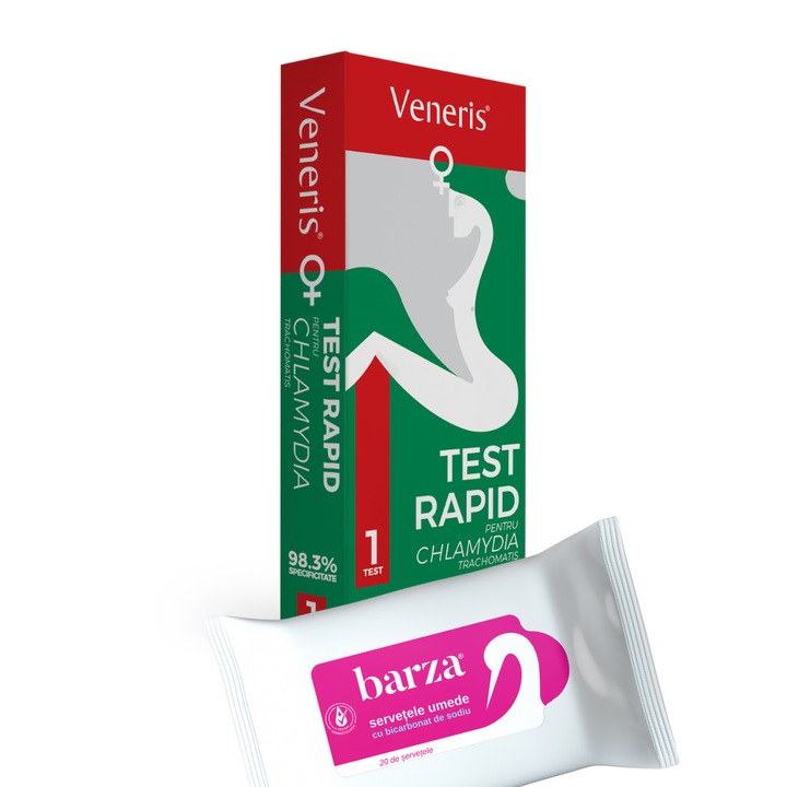 Pachet Test de clamidioza Veneris + Servetele intime BARZA
