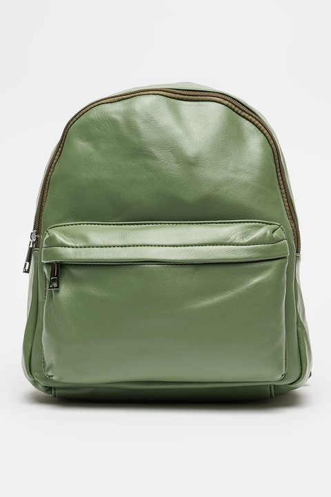 Francesca Rossi, Rucsac din piele ecologica cu buzunar frontal cu fermoar, Verde
