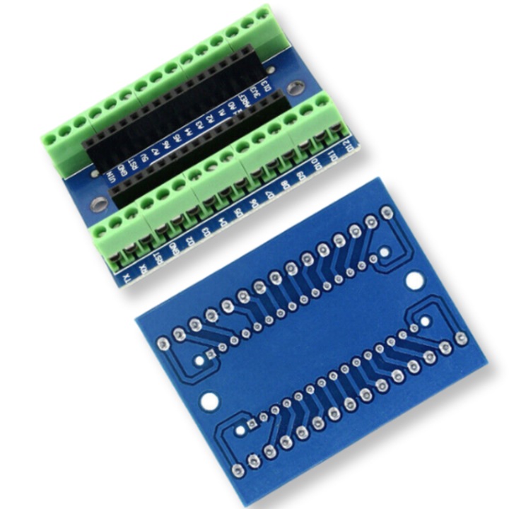 Placa de expansiune, Compatibil cu Arduino, Terminal, 30 de conectori, 55 mm x 36 mm x 12 mm