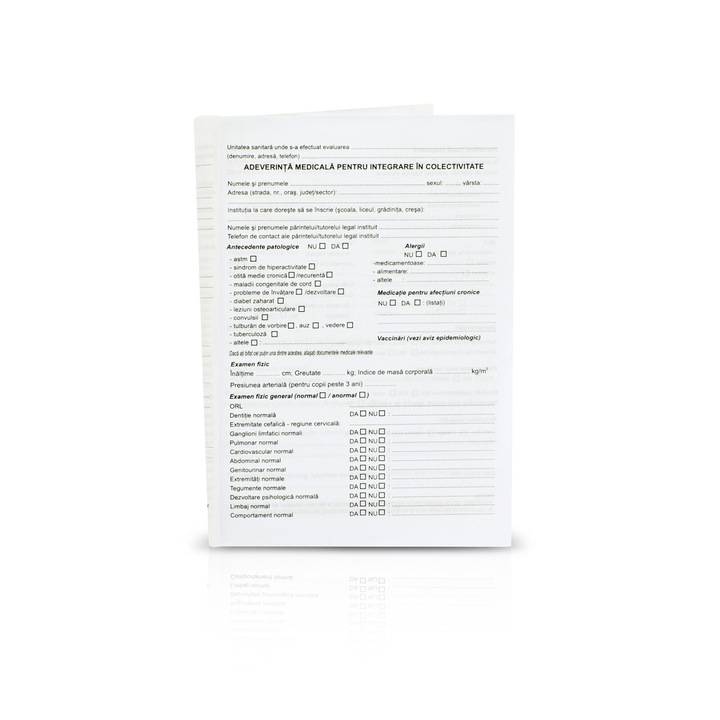 Adeverinta medicala de reintegrare