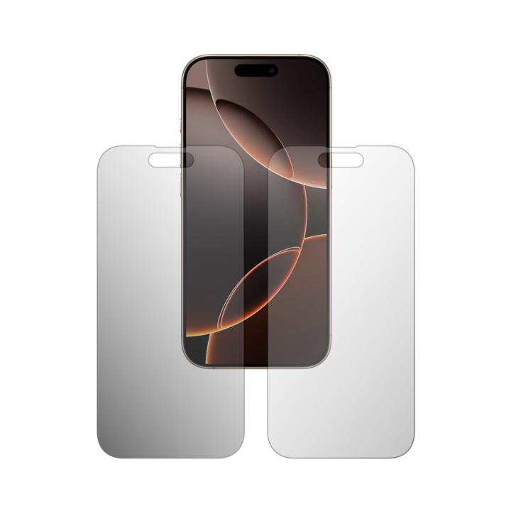 Set 2X Folie Protectie Ecran Folie24, pentru Apple iPhone 16 Pro Max, 1X Ultra-Clear + 1X Mata, Acoperire Totala Full-Display, Adezive, Flexibile cu Auto Regenerare