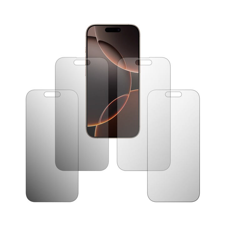 Комплект от 4 протектора за екран Folie24, за Apple iPhone 16 Pro Max, 2X Ultra-Clear + 2X Matte, пълно покритие на дисплея и удобни за калъфи, Залепващи, Гъвкави със саморегенериране