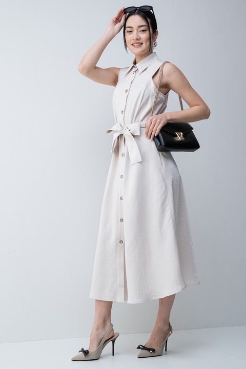 Liu Jo, Rochie-camasa uni fara maneci, Bej