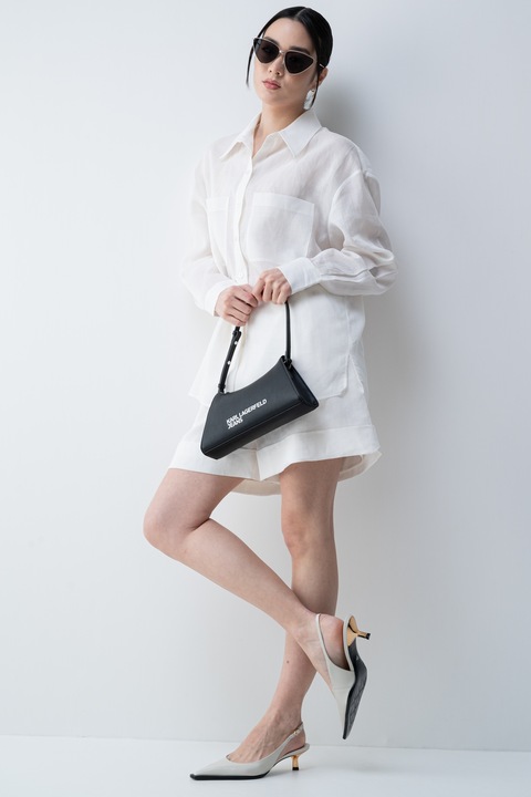 Liu Jo, Bő fazonú ing mellzsebekkel, Törtfehér