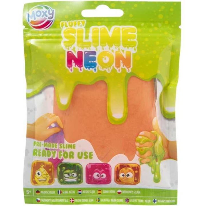 Слайм за моделиране Neon Fluffy Slime, Moxy, Оранжев
