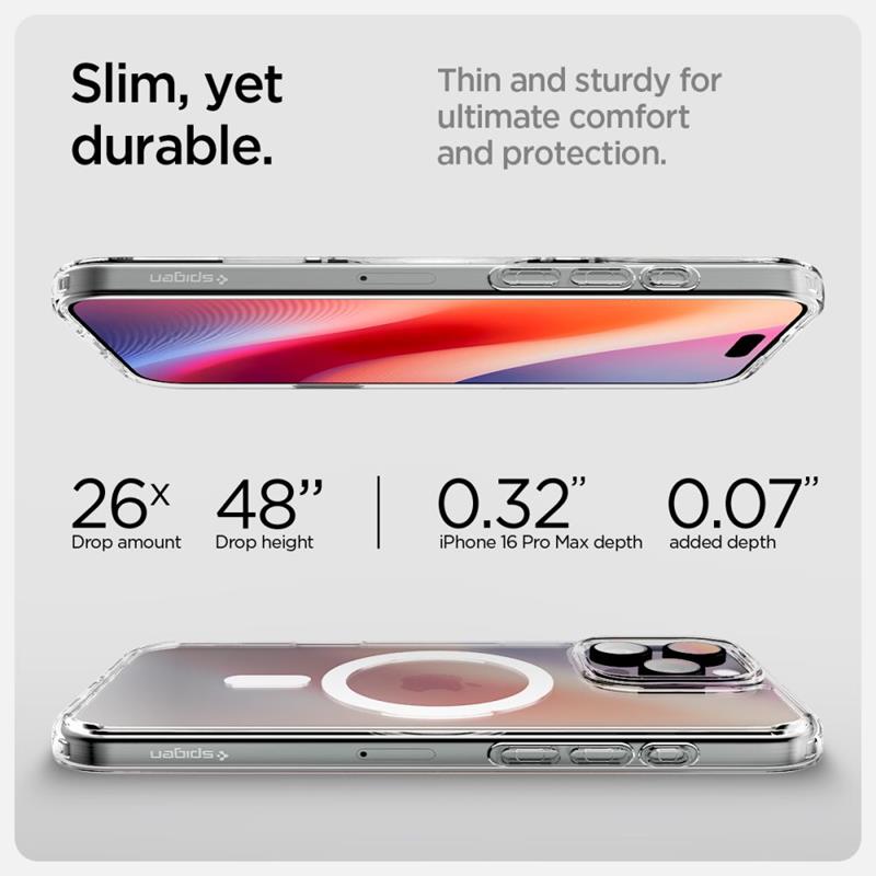 Husa telefon Spigen Ultra Hybrid T MagSafe, TPU/PC, alb, pentru iPhone 16 Pro Max
