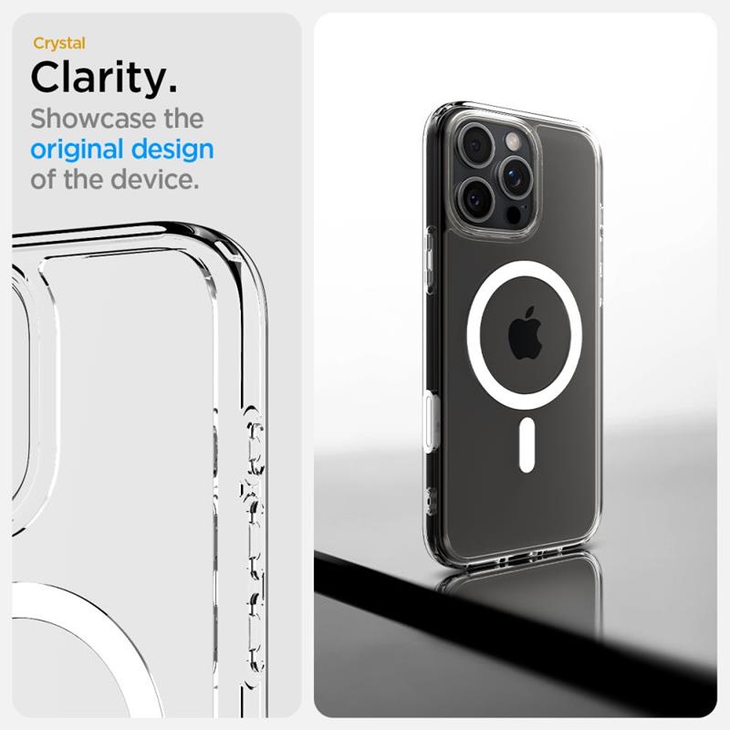 Husa telefon Spigen Ultra Hybrid T MagSafe, TPU/PC, alb, pentru iPhone 16 Pro Max