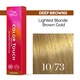 Vopsea de par demipermanenta Wella Professionals Color Touch, Deep Browns, Lightest Blonde Brown Gold 10/73, 60 ml