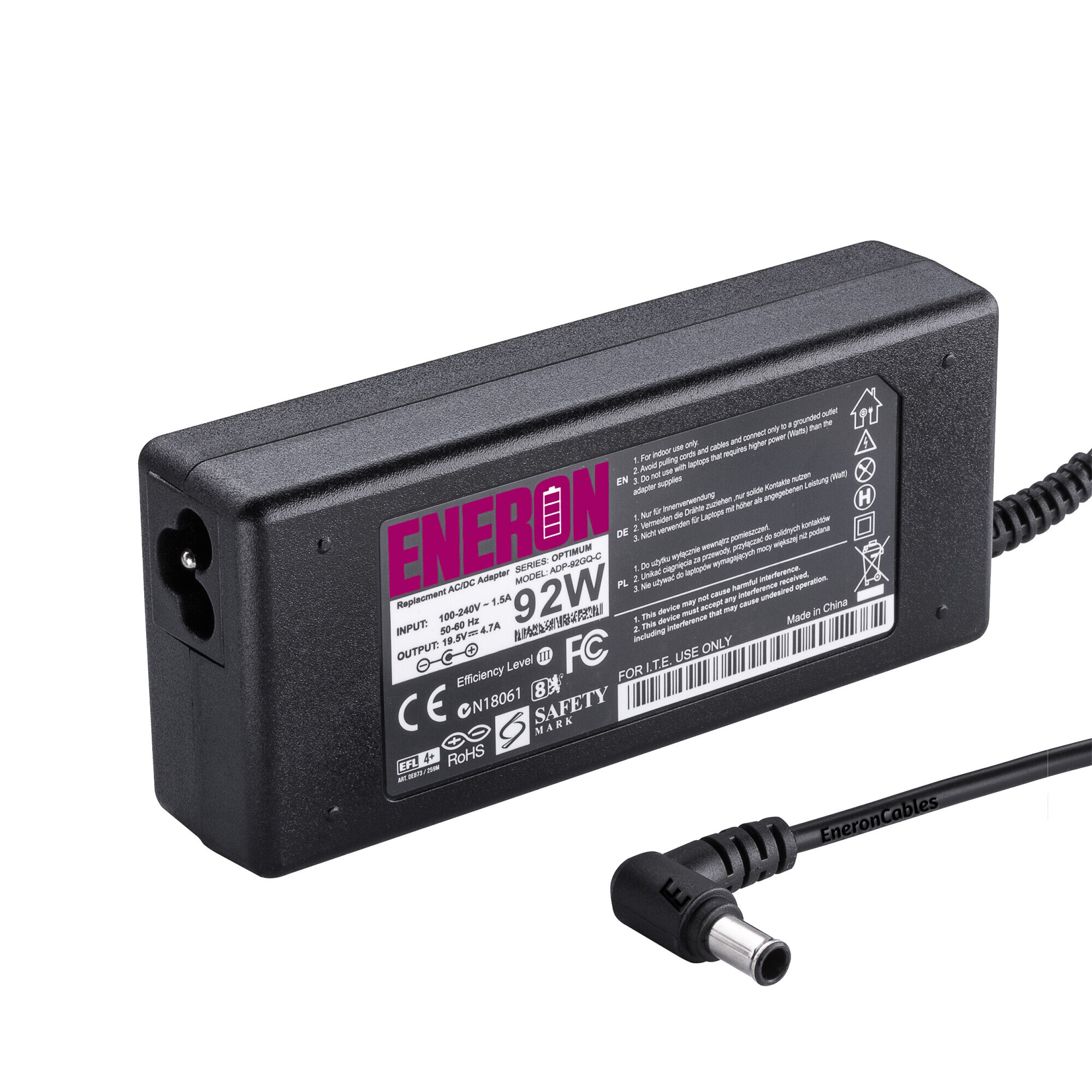 Power4Laptops Netzteil Für Sony Vaio PCG-3B1M – 19,5V/4,7A, Stecker 6,5x4,4 Mm (100-240V)