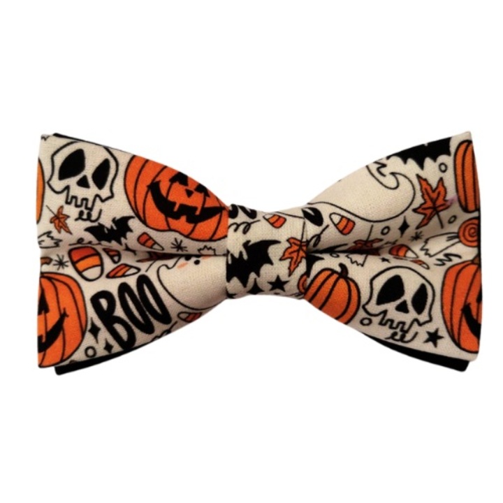 Papion de Halloween "Boo-Hoo-Hoo" (12x6 cm)