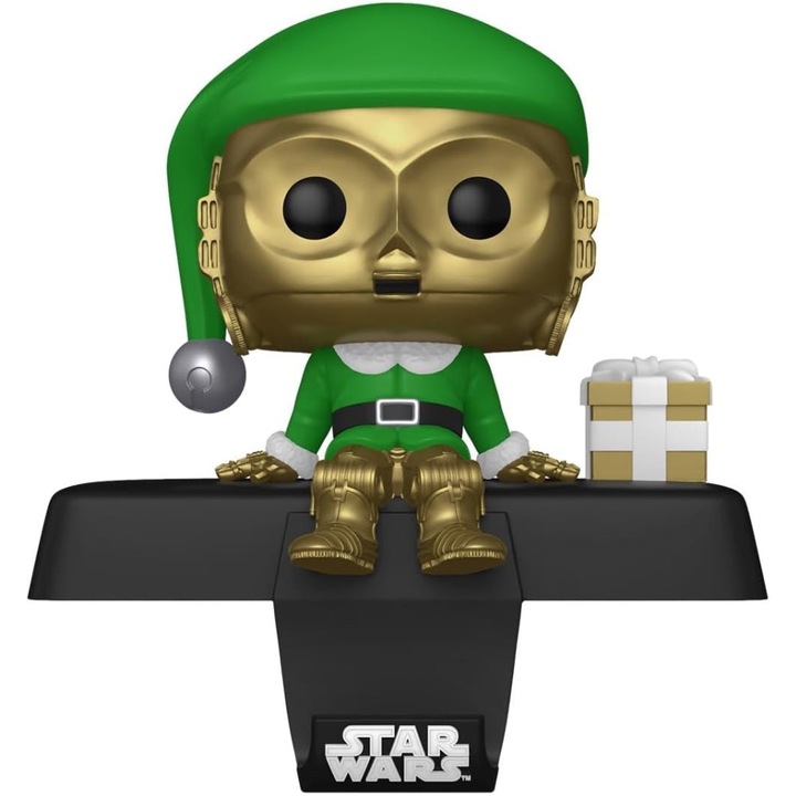 Figura Funko Pop, Edge-Sitter Star Wars, C-3PO, 13 x 11 x 9 cm