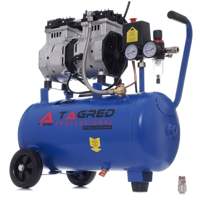 Compresor aer 24L fara ulei silentios 1100kW 218L min (TA383)