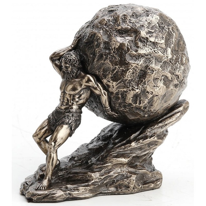 Figurina Sisif rostogolind piatra Veronese 12 cm