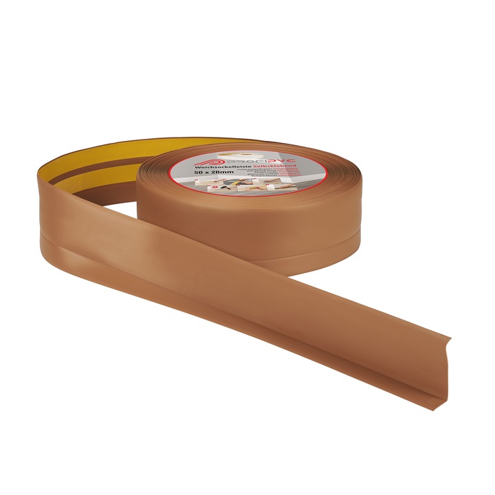 Самозалепваща финишна лента ProfiPVC, 50x20mm, Badger, 25m, за интериор