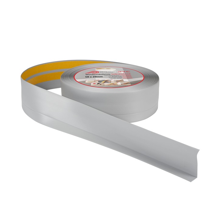 Самозалепваща финишна лента ProfiPVC, 50x20mm, 25m, цвят сив