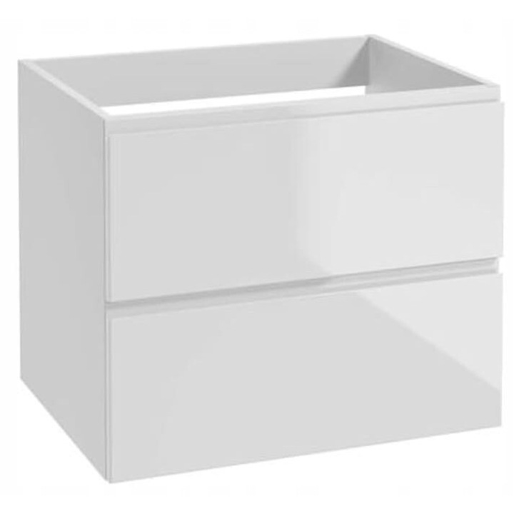 Sifonier baie Domodomo, alb, 60x50cm, 2 sertare, fara blat