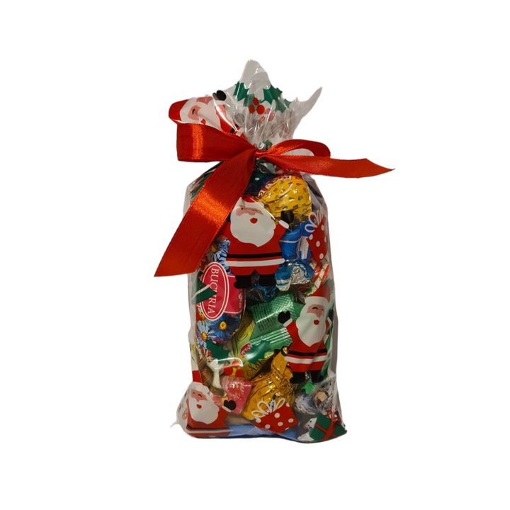 Bomboane Bucuria, mix 350 g in ambalaj cu tematica sarbatorilor de iarna