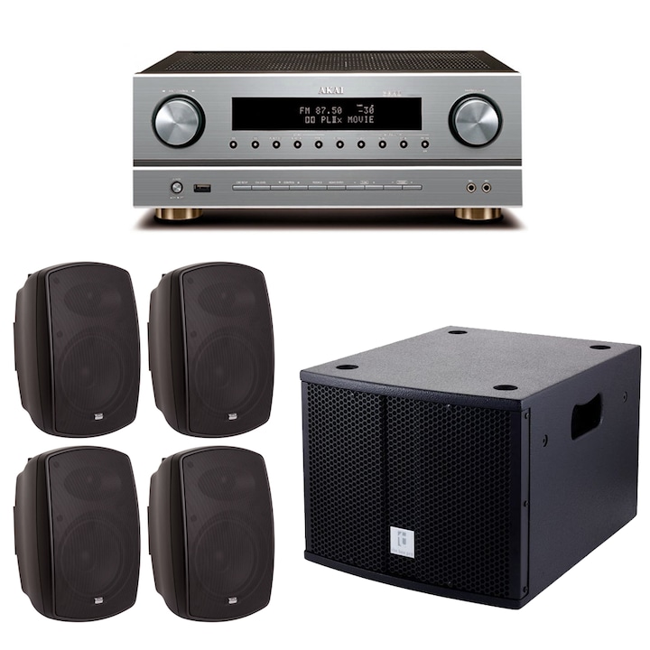 Sistem audio sonorizare interior BAR, PUB, cu Bluetooth si Subwoofer