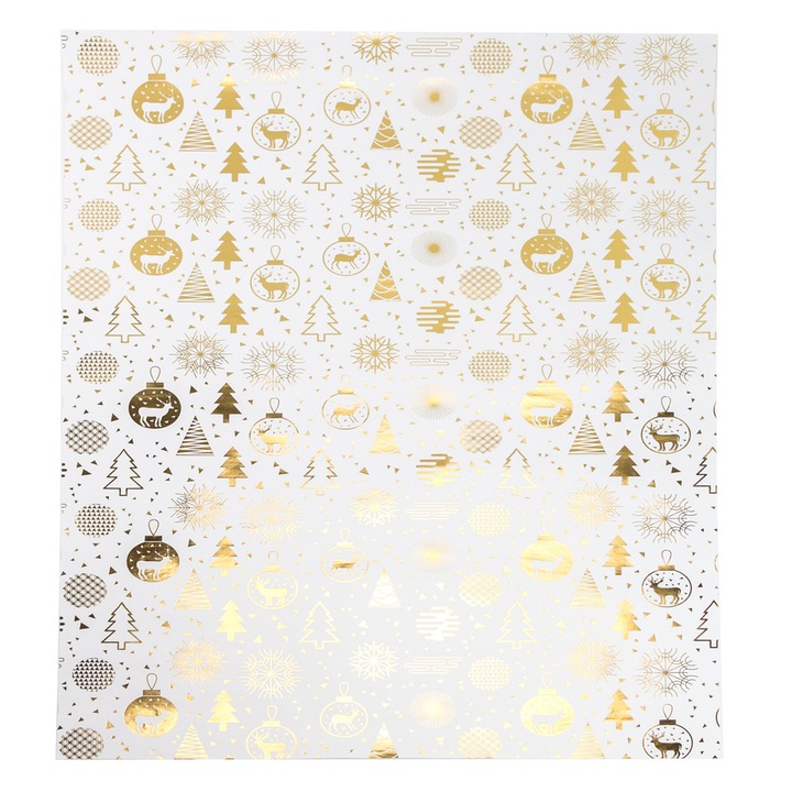 Foi de ambalat lucioase premium de Craciun - model 12 auriu (set 50 buc), Createur