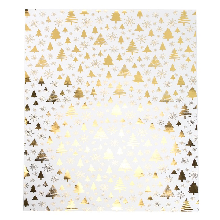 Foi de ambalat lucioase premium de Craciun - model 11 alb (set 50 buc), Createur