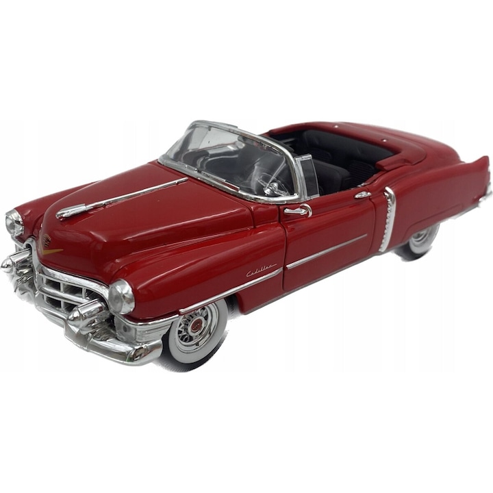 Автомобилен макет, Welly, метал / пластмаса / гума, модел 1953 Cadillac Eldorado Cabrio, 1:24, 21 x 9 x 6,5 см, червен