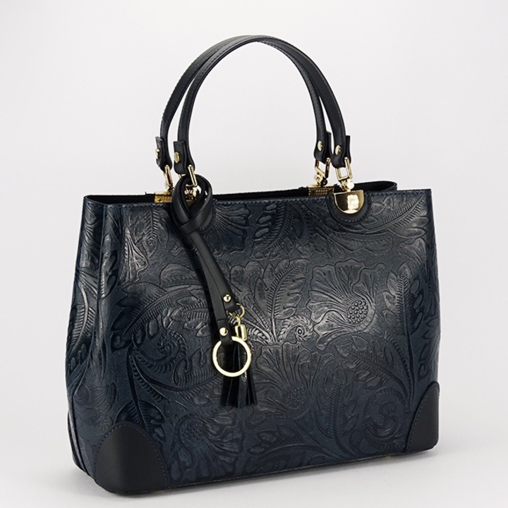 Noi taska termeszetes borbol B-8952, Tengerészkék, 24x31.5x12