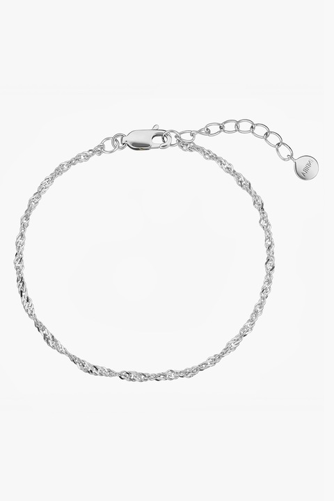 INDIRA, Bratara din argint cu model rasucit, Argintiu