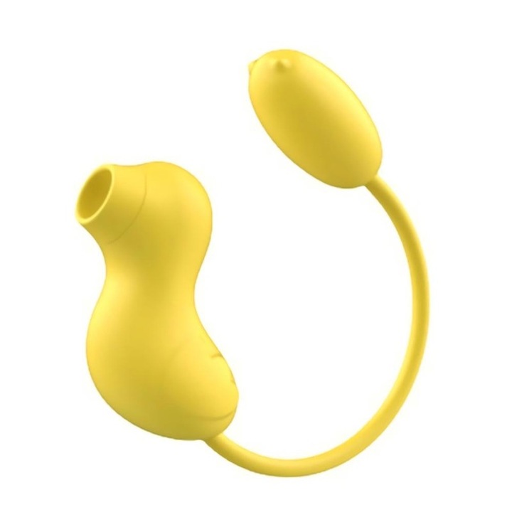 Léghullámos vibrátor, Sucking Duck, csikló stimuláció, vízálló, újratölthető, 10x5 cm