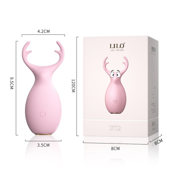 Vibrator pentru femei, Lilo®, design calut de mare, 10 moduri de vibratie, silicon lichid, silentios ≤ 45dB, orgasmica, Clitoris si sani, Joc Indelungat, rezistent la apa