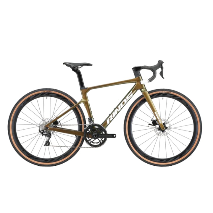 Велосипед за каране по чакъл RINOS Carbon Sandman3.0 Shimano R7000, Размер на рамка 50 см, Златист