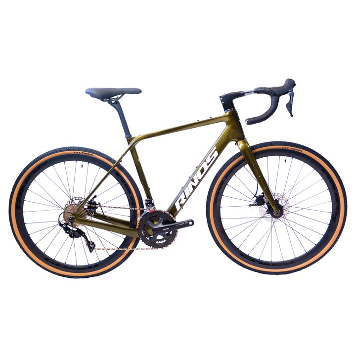 Велосипед за каране по чакъл RINOS Carbon Sandman3.0 Shimano R7000, Размер на рамка 58 см, Златист