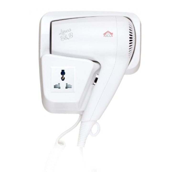 Сешоар за стена DCG HTW-1029, 1400W, 1 скорост, 1 температура, Бял