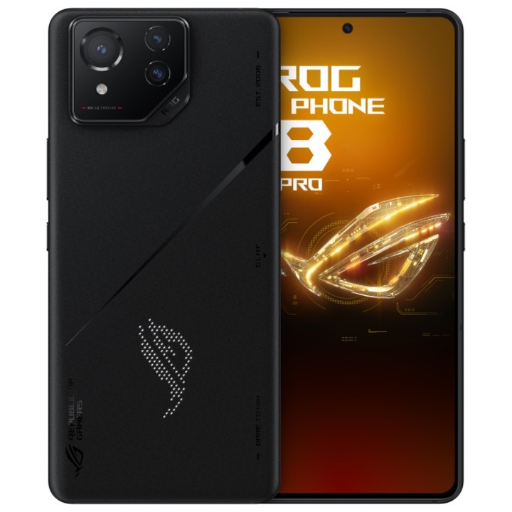 Мобилен телефон ASUS ROG Phone 8 Pro Edition, Dual SIM, 512GB, 16GB RAM, 5G, черен (включен охладител)